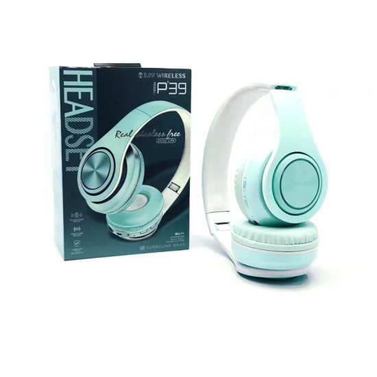 BLUETOOTH HEADPHONE WIRELESS P39 BLUE